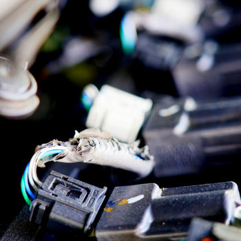 damaged engine wiring harness